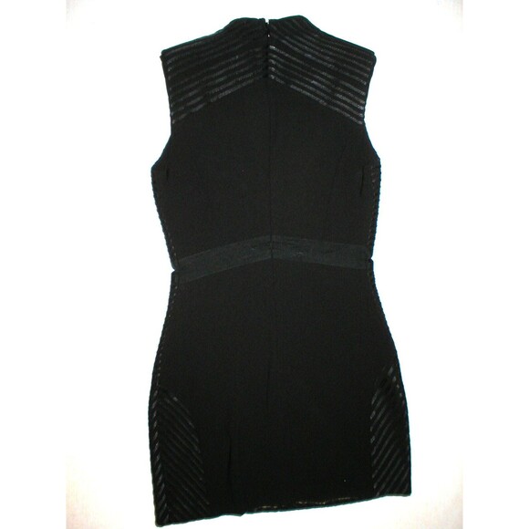 New Womens 4 NWT Just Cavalli Black Low V Dress 40 Designer Sheath Sexy Satin - Picture 7 of 9